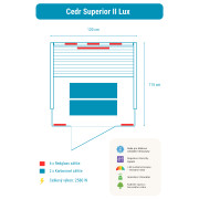 Infrasauna Cedr Superior 2 Lux