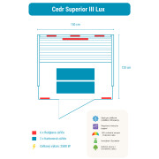 Infrasauna Cedr Superior 3 Lux