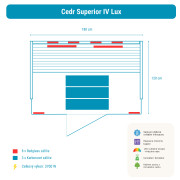 Infrasauna Cedr Superior 4 Lux