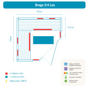 Infrasauna Braga Belatrix 3/4 Lux