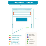 Infrasauna Cedr Superior 1 Exclusive
