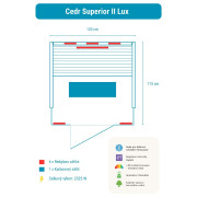 Infrasauna Cedr Superior 2 Lux