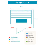 Infrasauna Cedr Superior 3 Lux