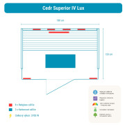 Infrasauna Cedr Superior 4 Lux