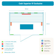 Infrasauna Cedr Superior 4 Exclusive