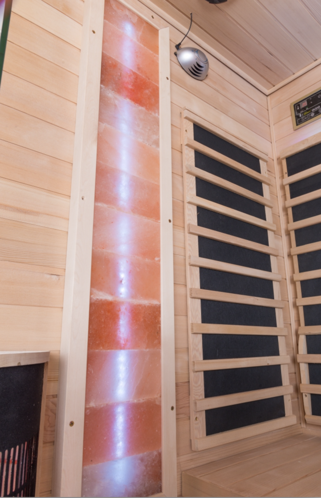 Soľná stena na bočnej stene – možnosť väčšej plochy